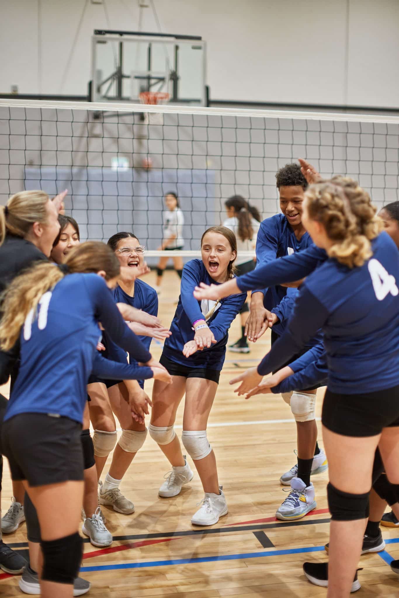 Players participating in YMCA of greater Indianapolis volleyball