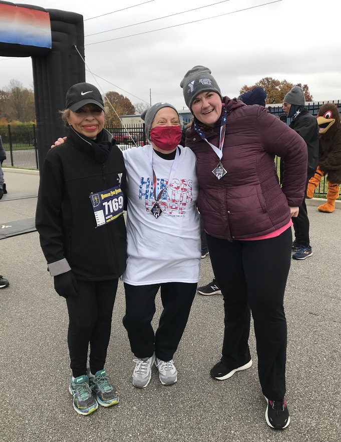 Debbie completed the Heroes Health Hope 5K and encouraged friends along the way