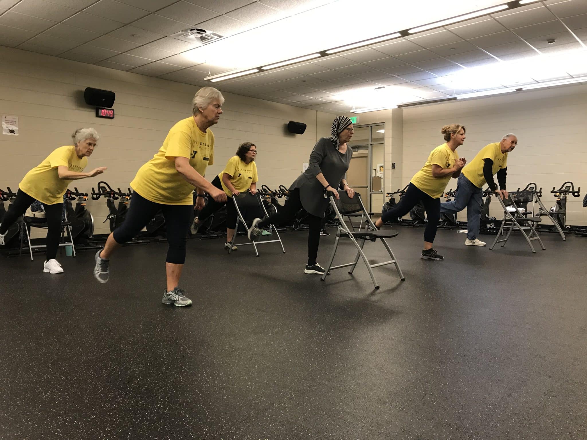 YMCA participants in a LiveStrong program.