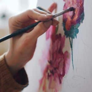 Bloom & Brush Canvas Painting