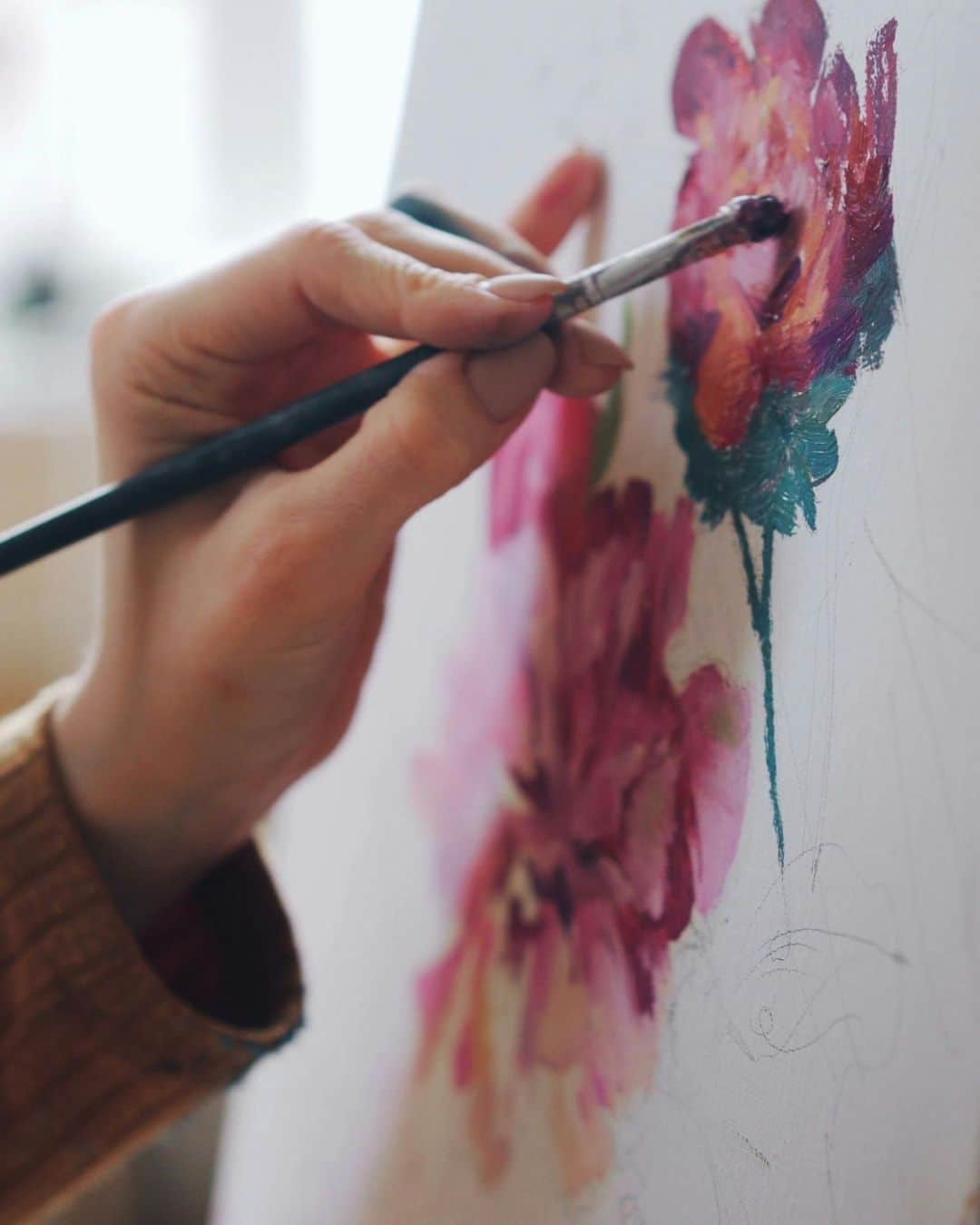 Bloom & Brush Canvas Painting